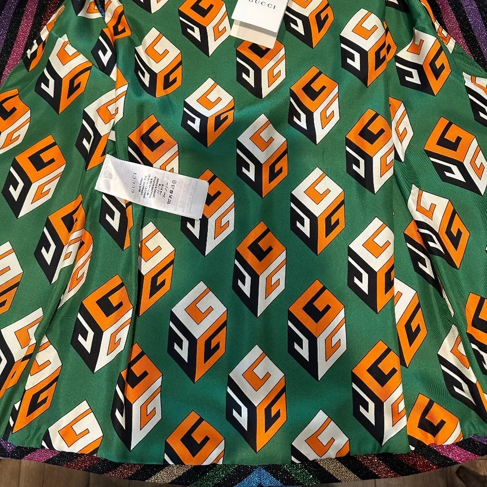 GUCCI Runway Rainbow Stripe Pattern Lurex Sleeveless Vest * NEW w Tag * 40% OFF - Picture 10 of 10